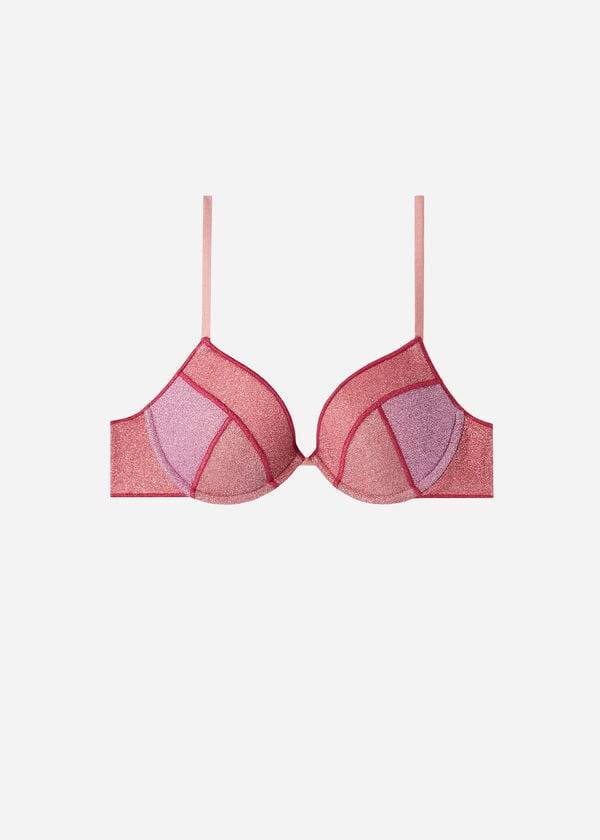 bikini lisboa con push-up y relleno de calzedonia para mujer en color rosa