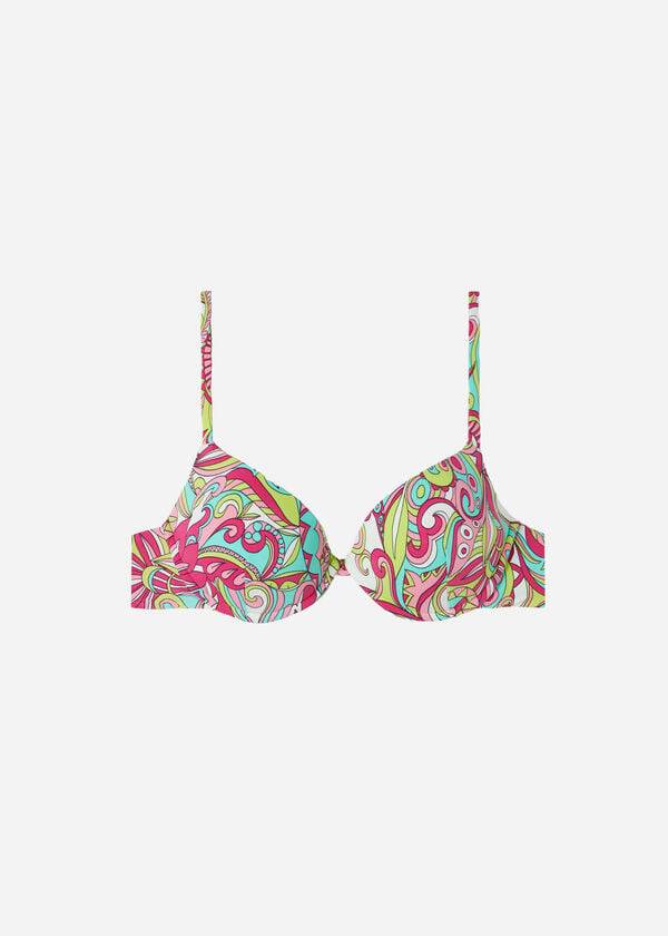 bikini push-up acolchado multicolor de calzedonia londra para mujer