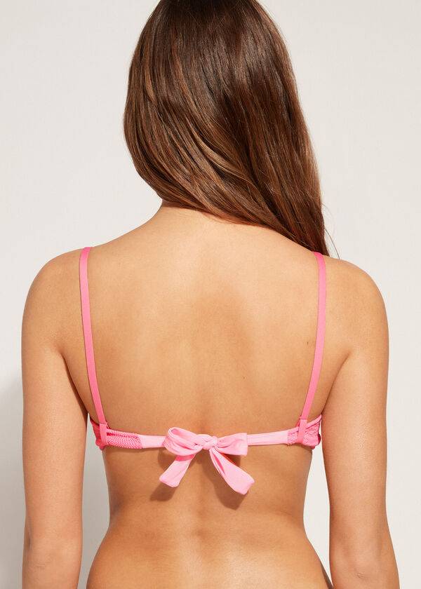 bikini rosa con push-up y relleno de calzedonia san diego para mujer