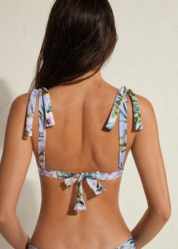 parte de arriba de bikini atene de triángulo acolchado calzedonia multicolor para mujer