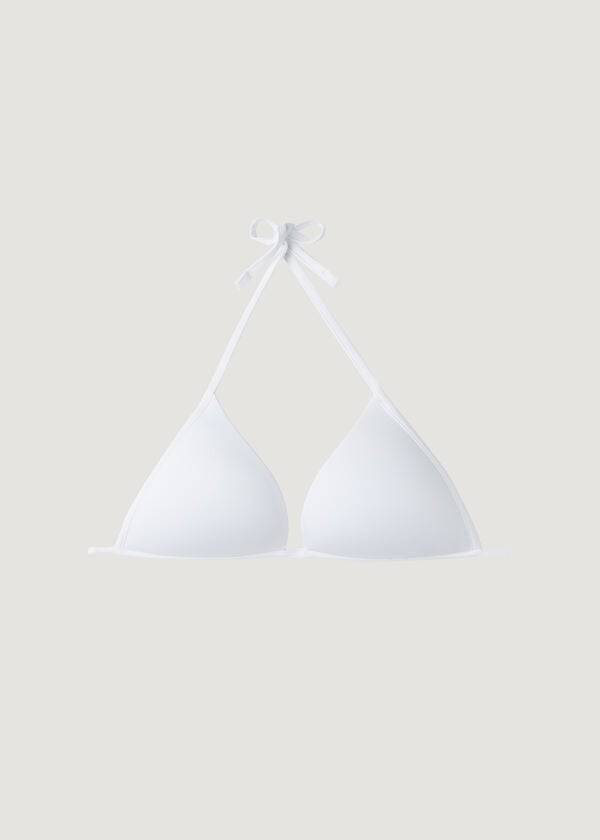 mujer calzedonia triángulo acolchado indonesia eco rosa parte de arriba de bikini blanco