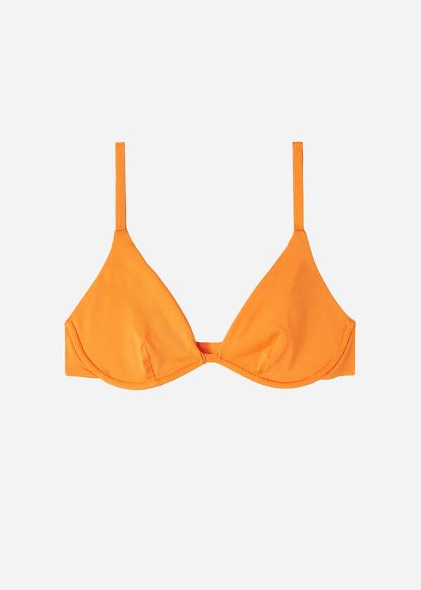 parte de arriba de bikini calzedonia push up indonesia eco mujer naranja