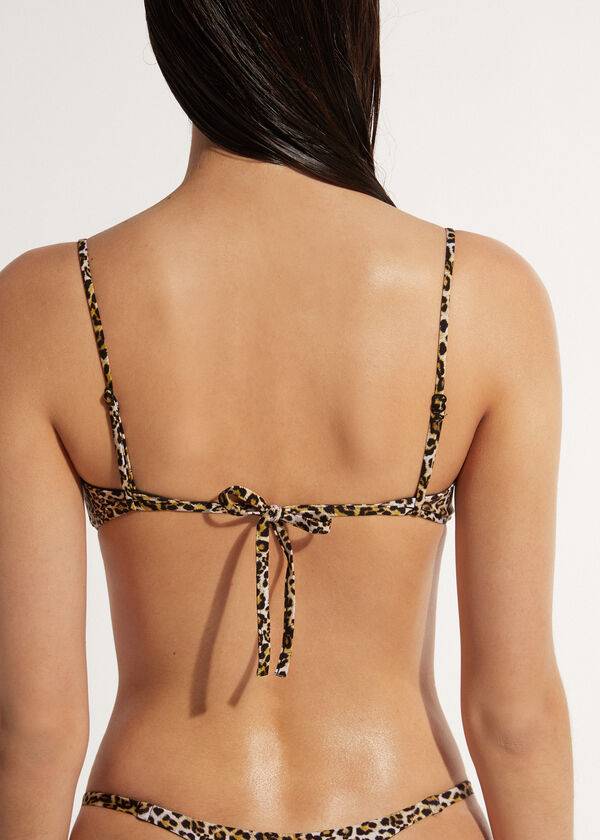 top de bikini para mujer calzedonia tank malindi marrónnegro