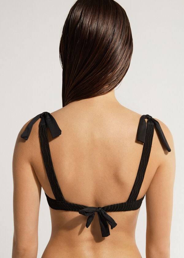 top de bikini negro calzedonia tank mykonos para mujer