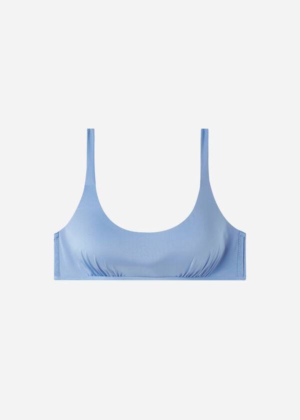 bikini ecológico estilo indonesia de calzedonia para mujer color azul