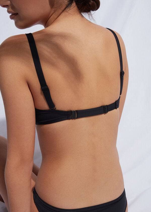 top de bikini negro calzedonia estilo indonesia eco rosa para mujer