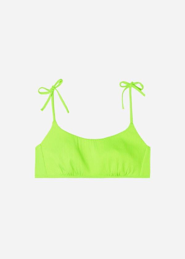 top de bikini para mujer estilo new york de calzedonia verde