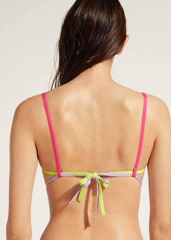 top de bikini calzedonia tank tokyo eco para mujer color naranja