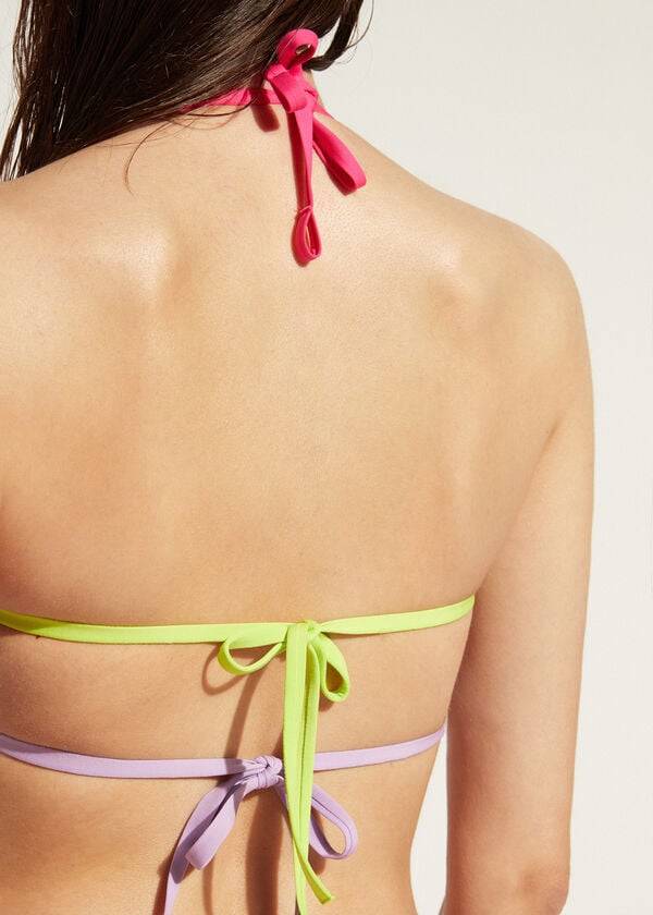 top de bikini calzedonia tank tokyo eco para mujer color naranja