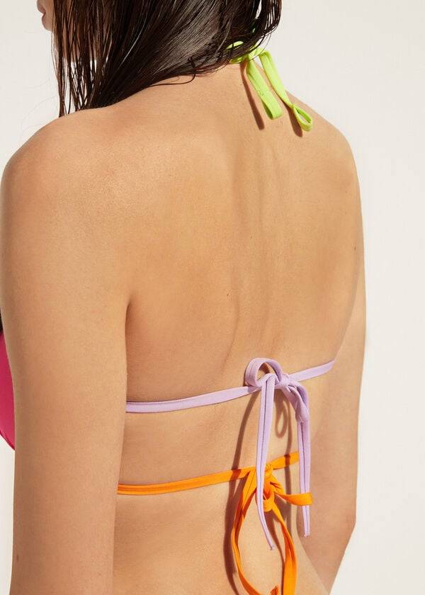 calzedonia tank tokyo eco - bikini para mujer color rosa