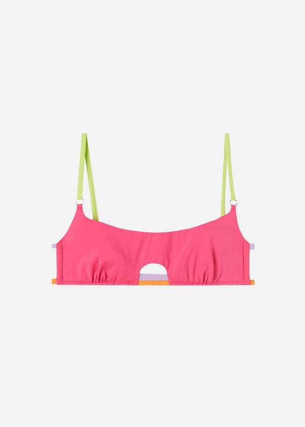 calzedonia tank tokyo eco - bikini para mujer color rosa