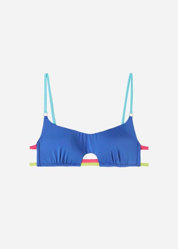 top de bikini azul calzedonia tank tokyo eco para mujer