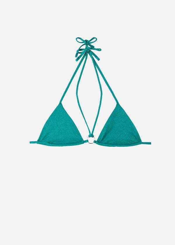calzedonia triangle string hollywood - bikini para mujer color verde