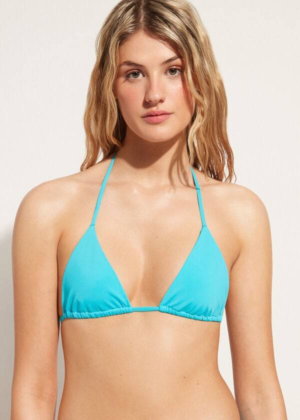 calzedonia triangle string indonesia eco rosa parte de arriba de bikini mujer turquesa