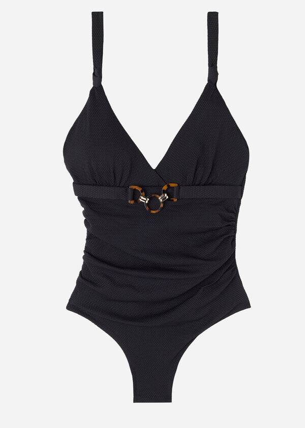 trajes de baño de una pieza bruxelles de calzedonia para mujer color negro