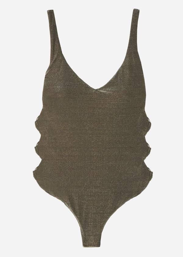 trajes de baño de una pieza hollywood con relleno de calzedonia para mujer color negro